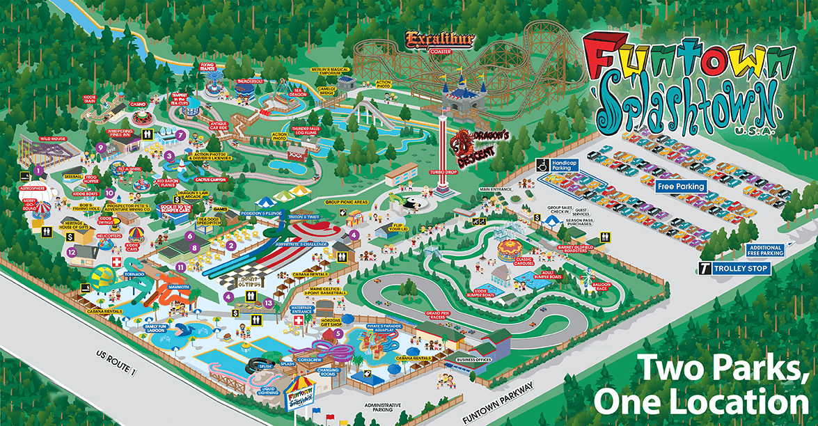 2023 Funtown and Splashtown park map