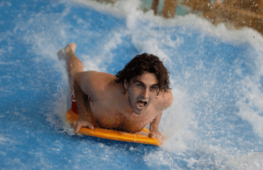man on flow rider