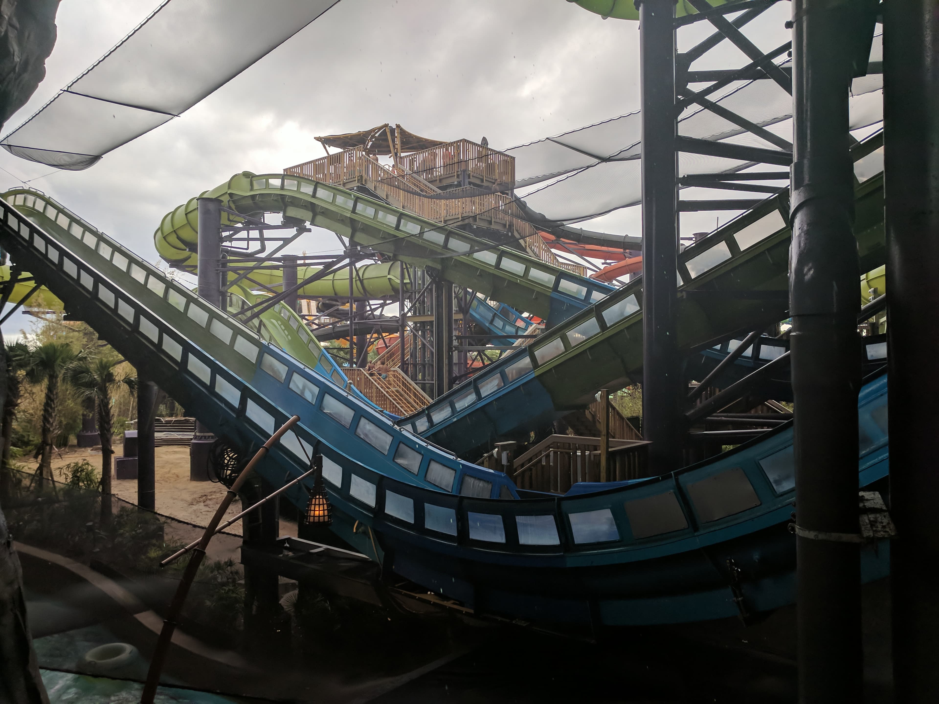 The Krakatau volcano water slides at Universal's Volcano Bay in Orlando