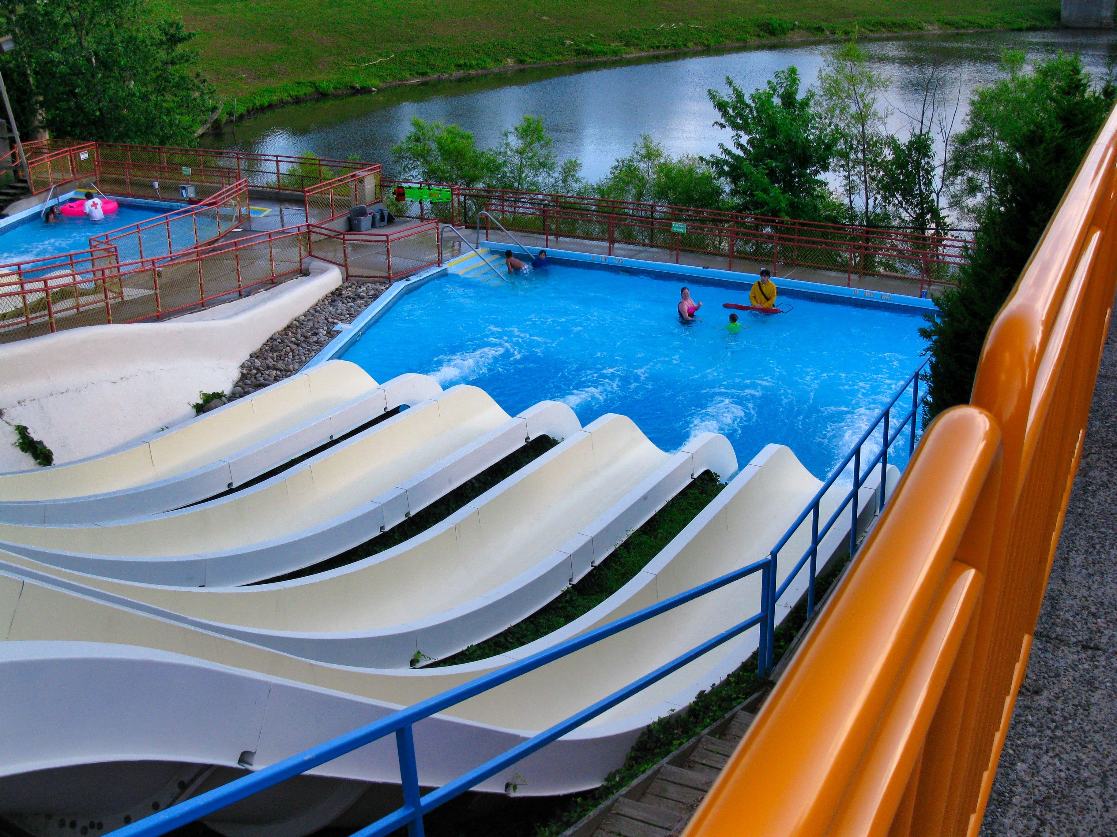 A kids' water slide at Sesame Place in Pennsylvania