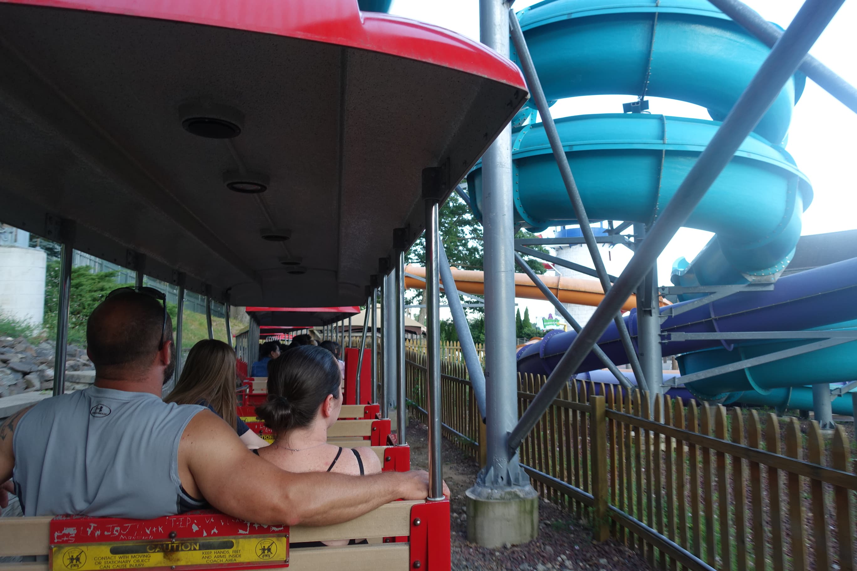 Water slides at Lake Compounce in Bristol, Connecticut