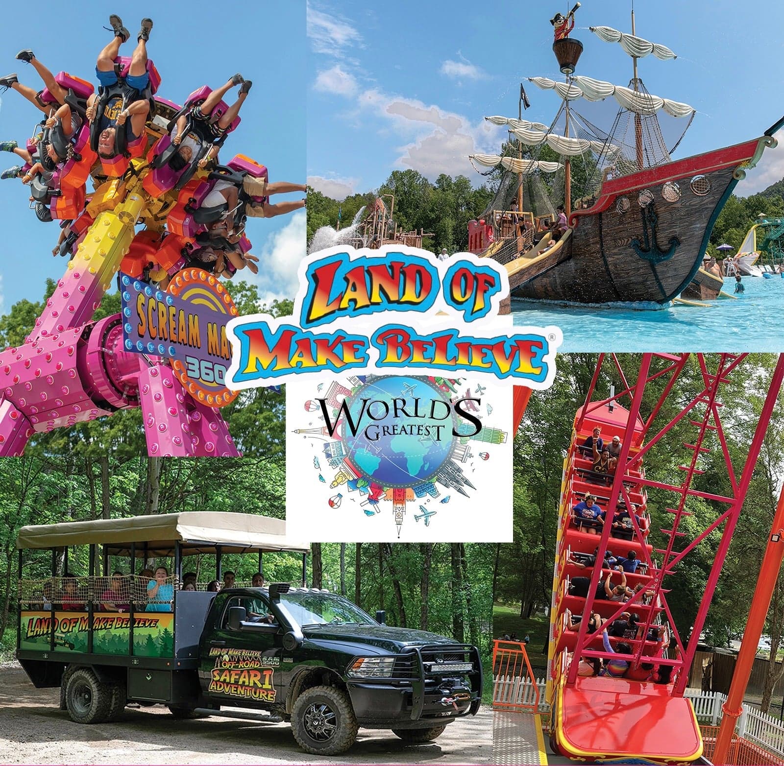 Land of Make Believe and Pirates Cove water park