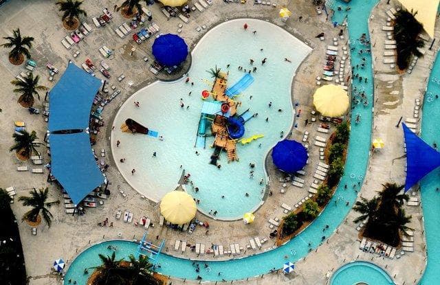 A view of the waterpark
