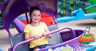 Amusement park girl on ride